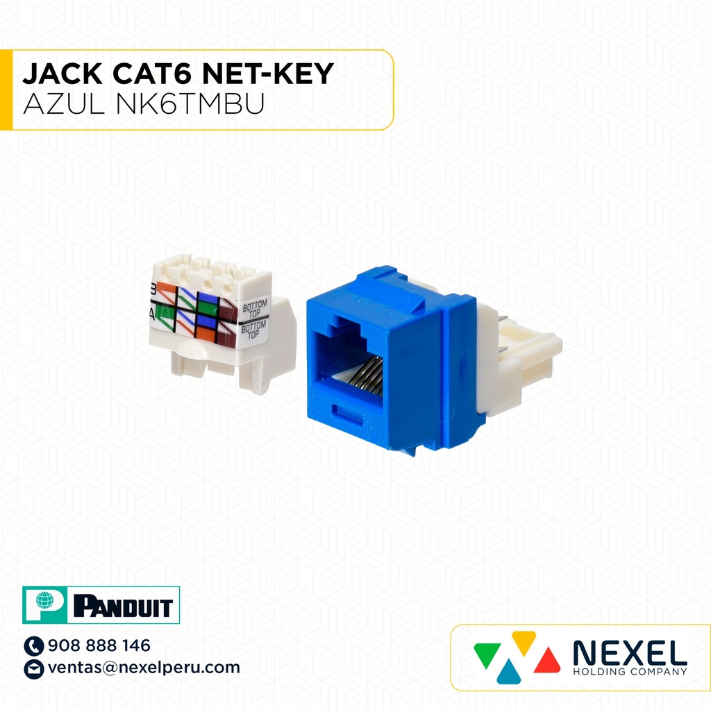 JACK CAT6 NET-KEY AZUL NK6TMBU PANDUIT