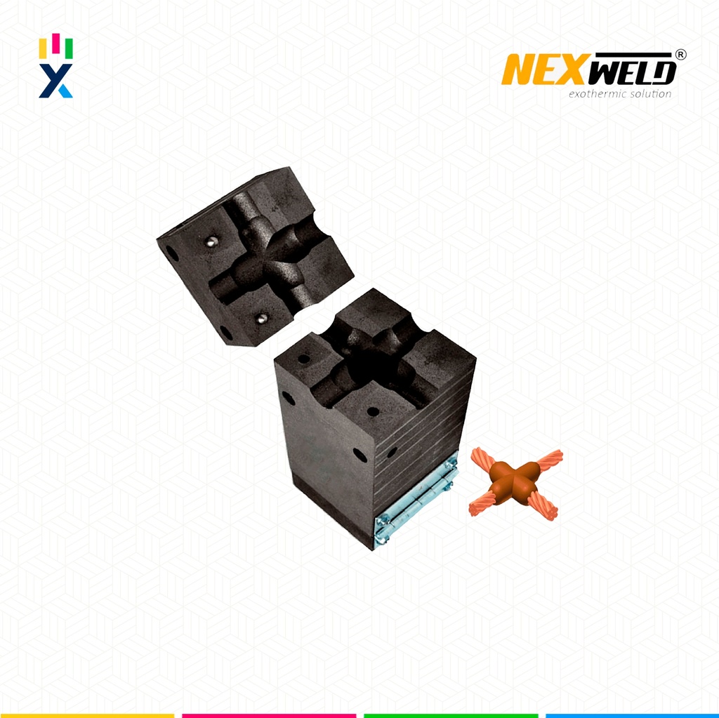 MOLDE CRUZ HORIZ. (CC-4) (1/0-1/0AWG) T/ M-430 C/ XAC-2C2C CART. 90 NEXWELD