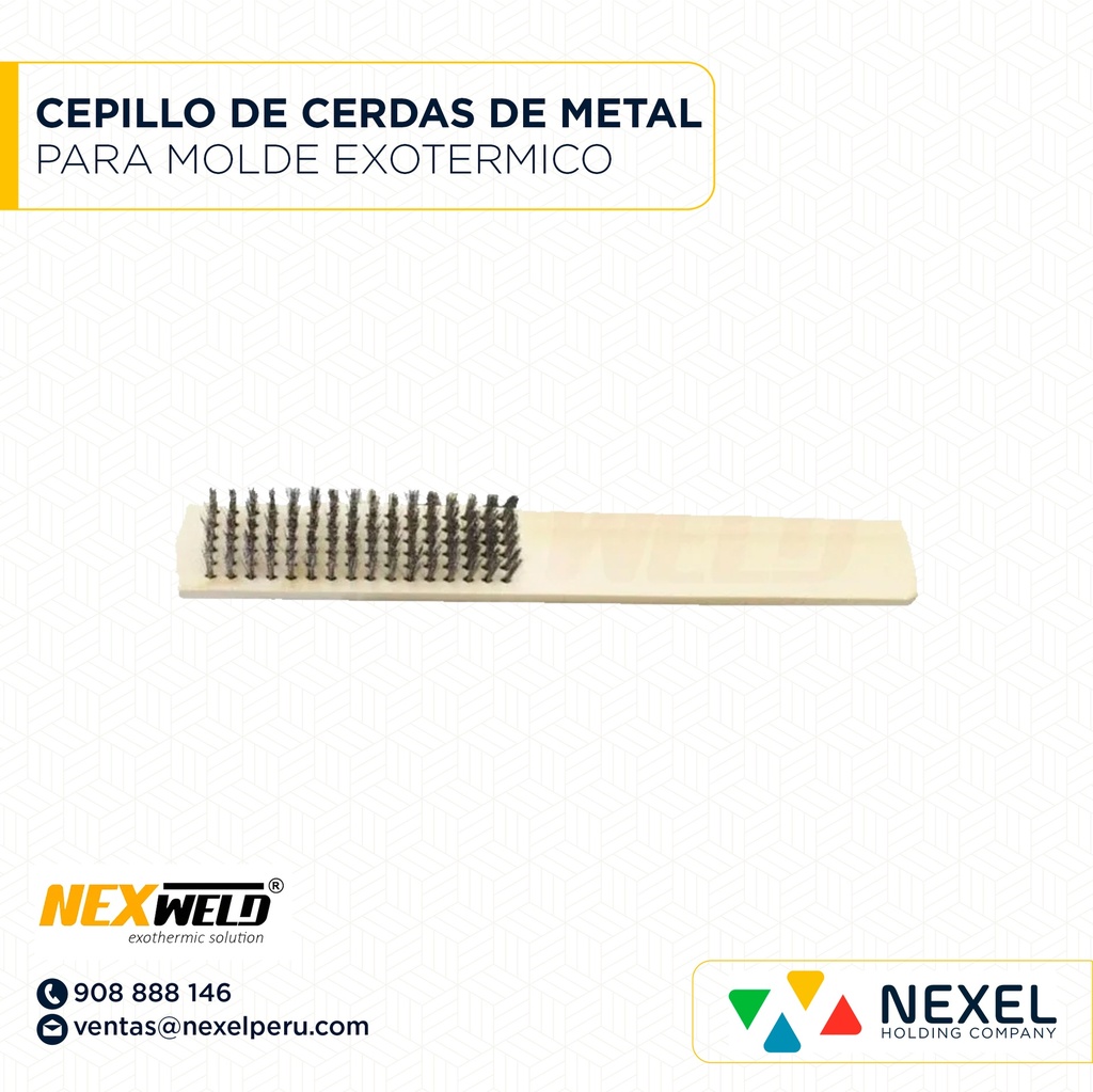 CEPILLO PARA MOLDE EXOTERMICO DE CERDAS DE METAL NEXWELD