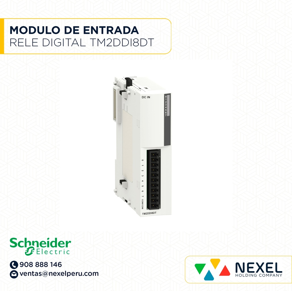 MODULO DE ENTRADA PARA RELE DIGITAL TM2DDI8DT SCHNEIDER