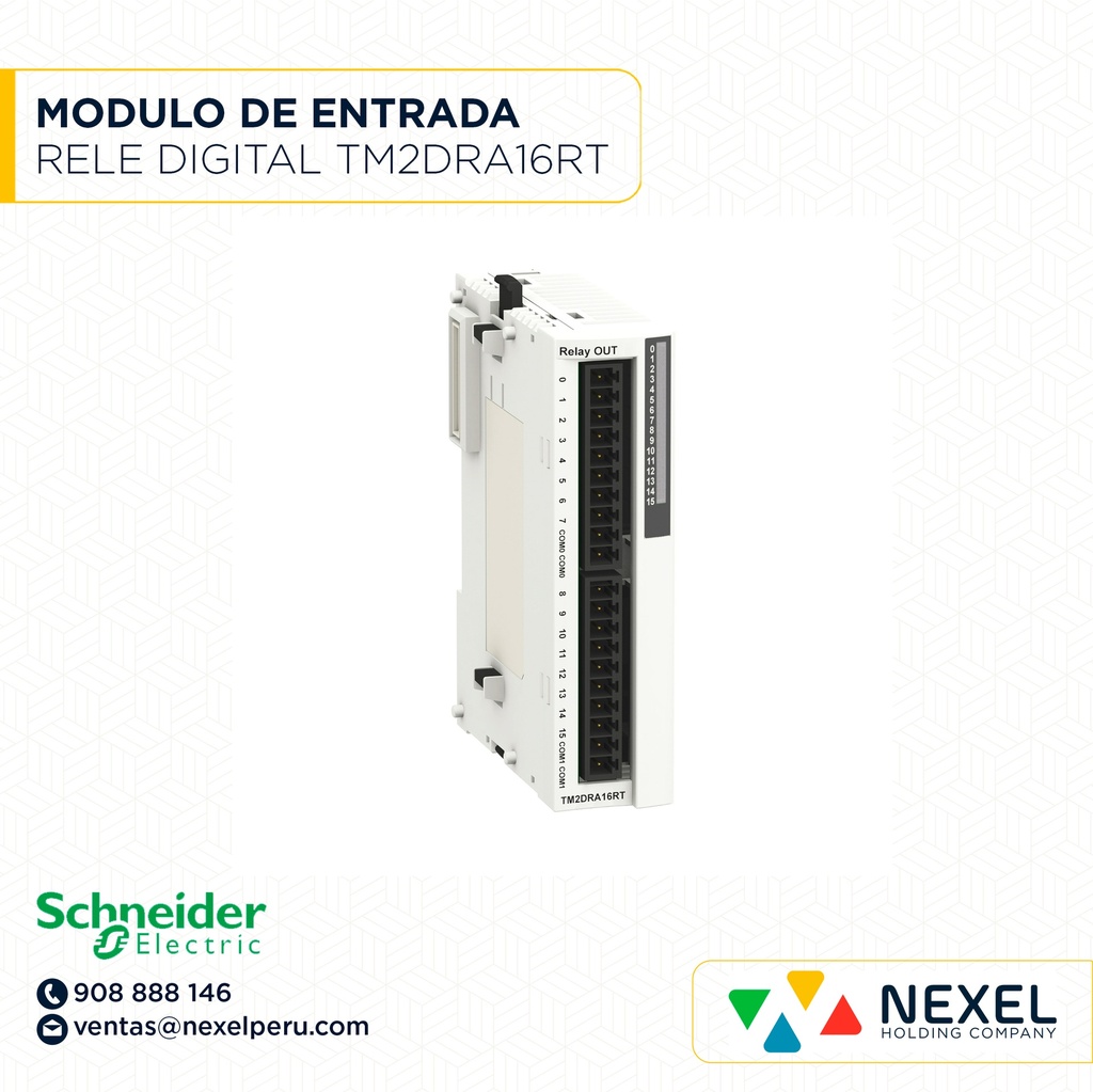 MODULO DE SALIDA DE RELE DIGITAL TM2DRA16RT SCHNEIDER