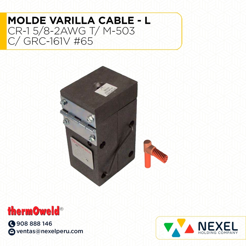 MOLDE VARILLA CABLE - L (CR-1) (5/8-2AWG) T/ M-503 C/ GRC-161V #65 THERMOWELD
