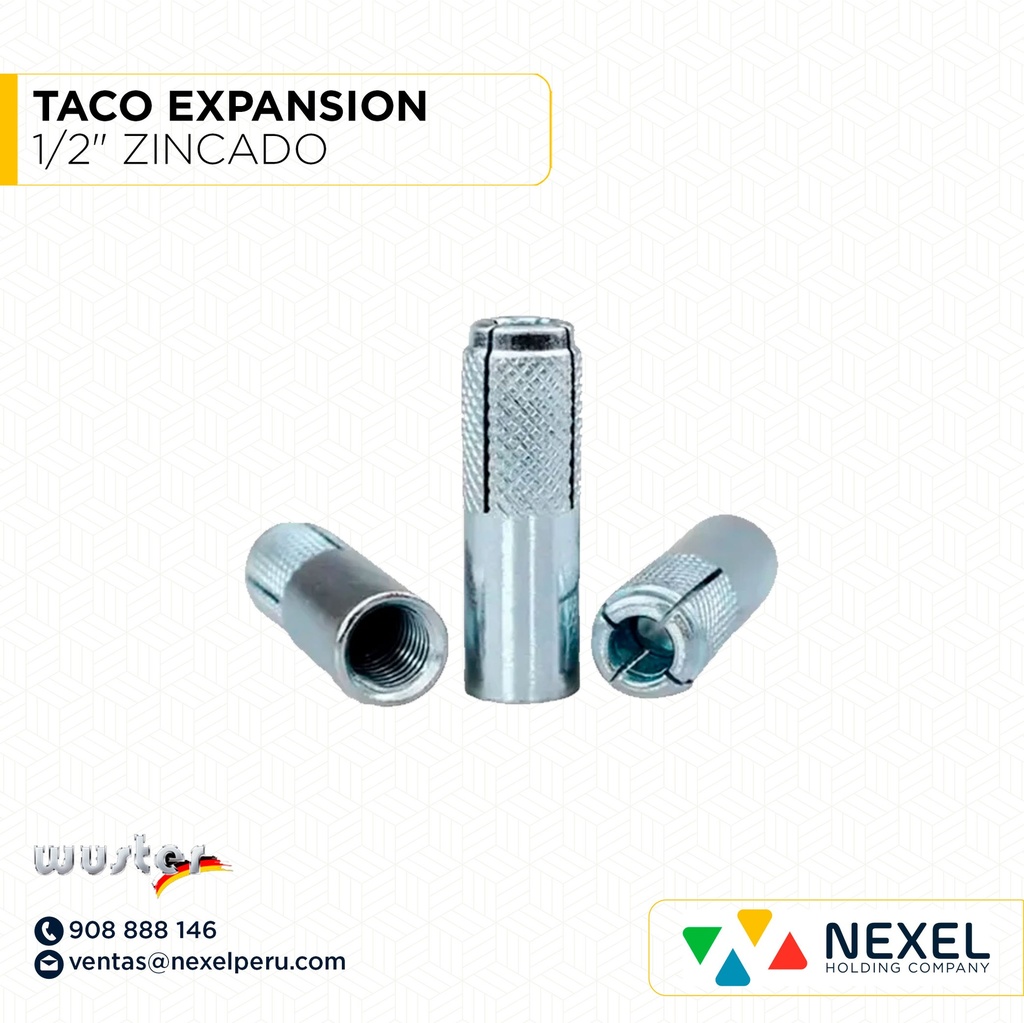 TACO EXPANSION 1/2" ZINCADO WESTER WUSTER