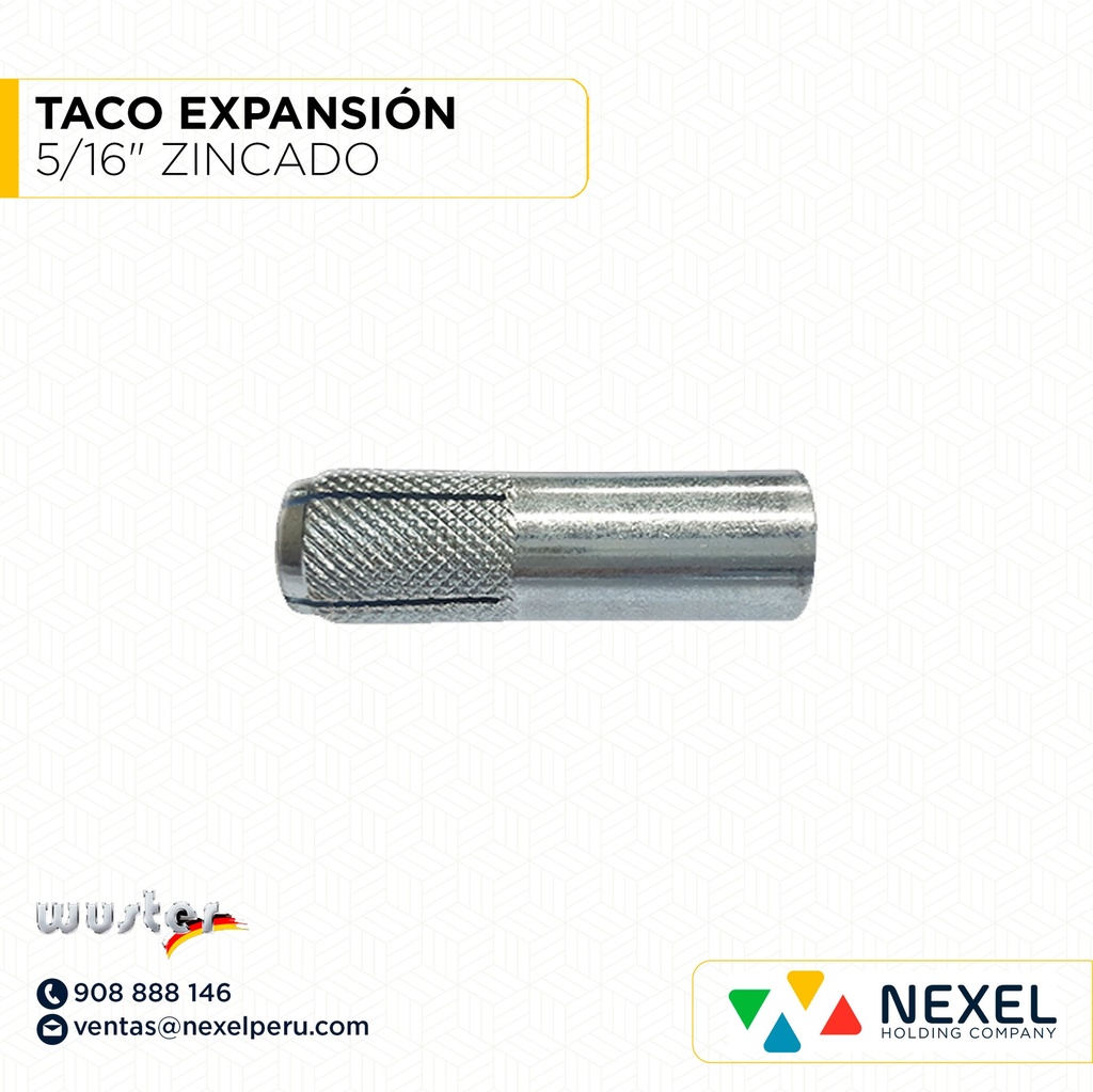 TACO EXPANSIÓN 5/16" ZINCADO WUSTER