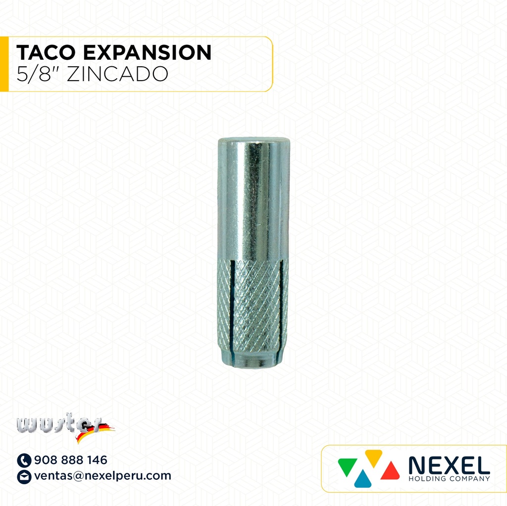 OUT- TACO EXPANSION 5/8" ZINCADO WUSTER WUSTER