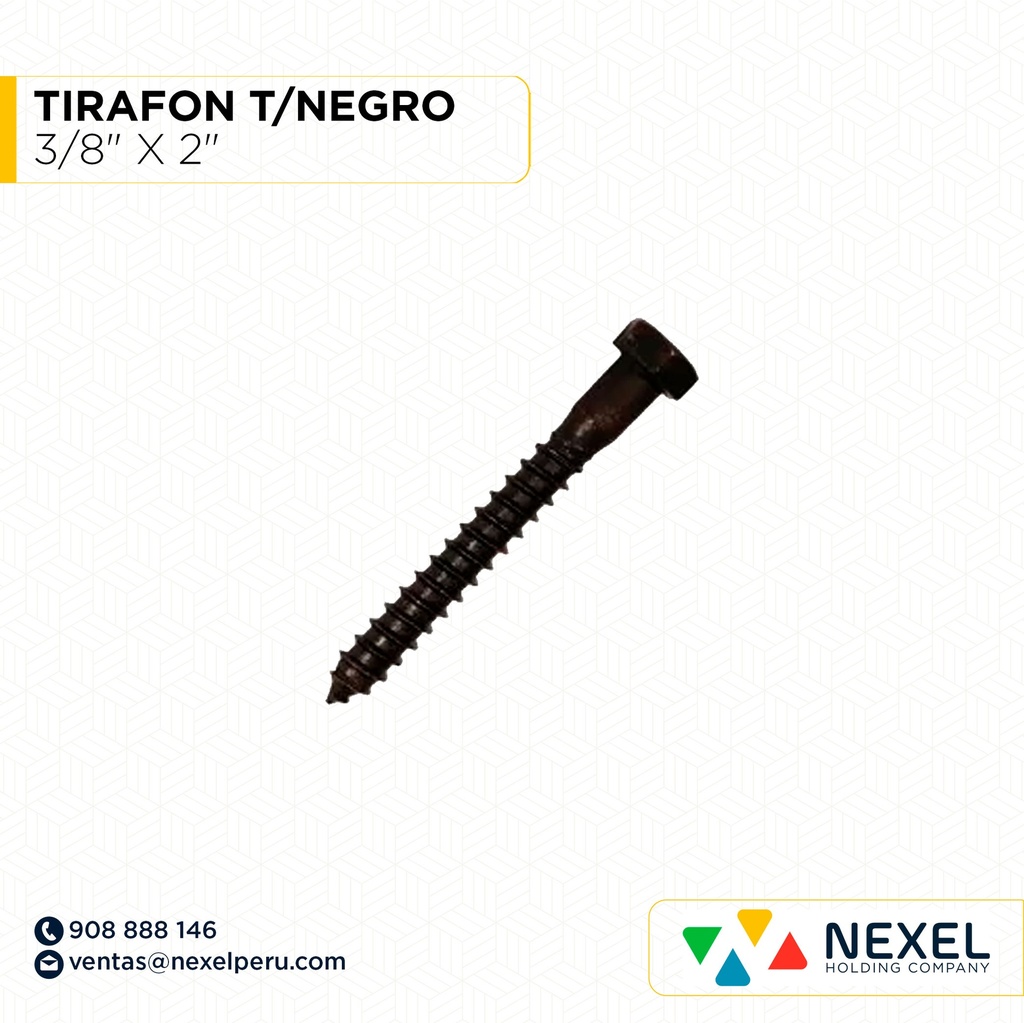 TIRAFON 3/8" X 2" T/NEGRO STANDARD
