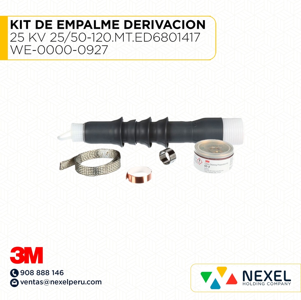 KIT DE EMPALME DERIVACION 25 KV (25/50-120.MT.ED6801417) WE-0000-0927 3M