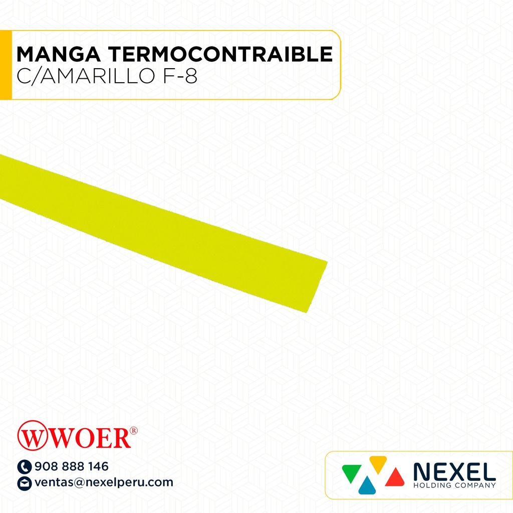 MANGA TERMOCONTRAIBLE C/AMARILLO F-8 WOER