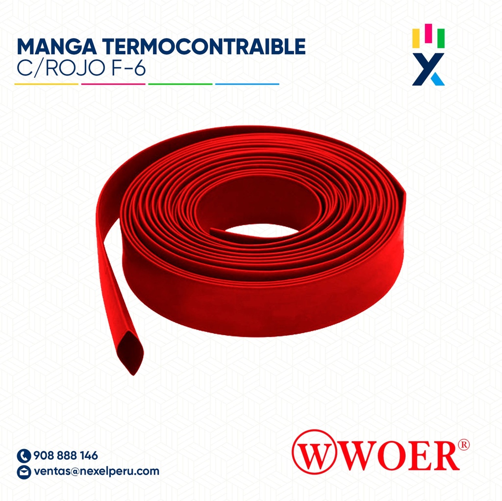 MANGA TERMOCONTRAIBLE C/ROJO F-6 WOER