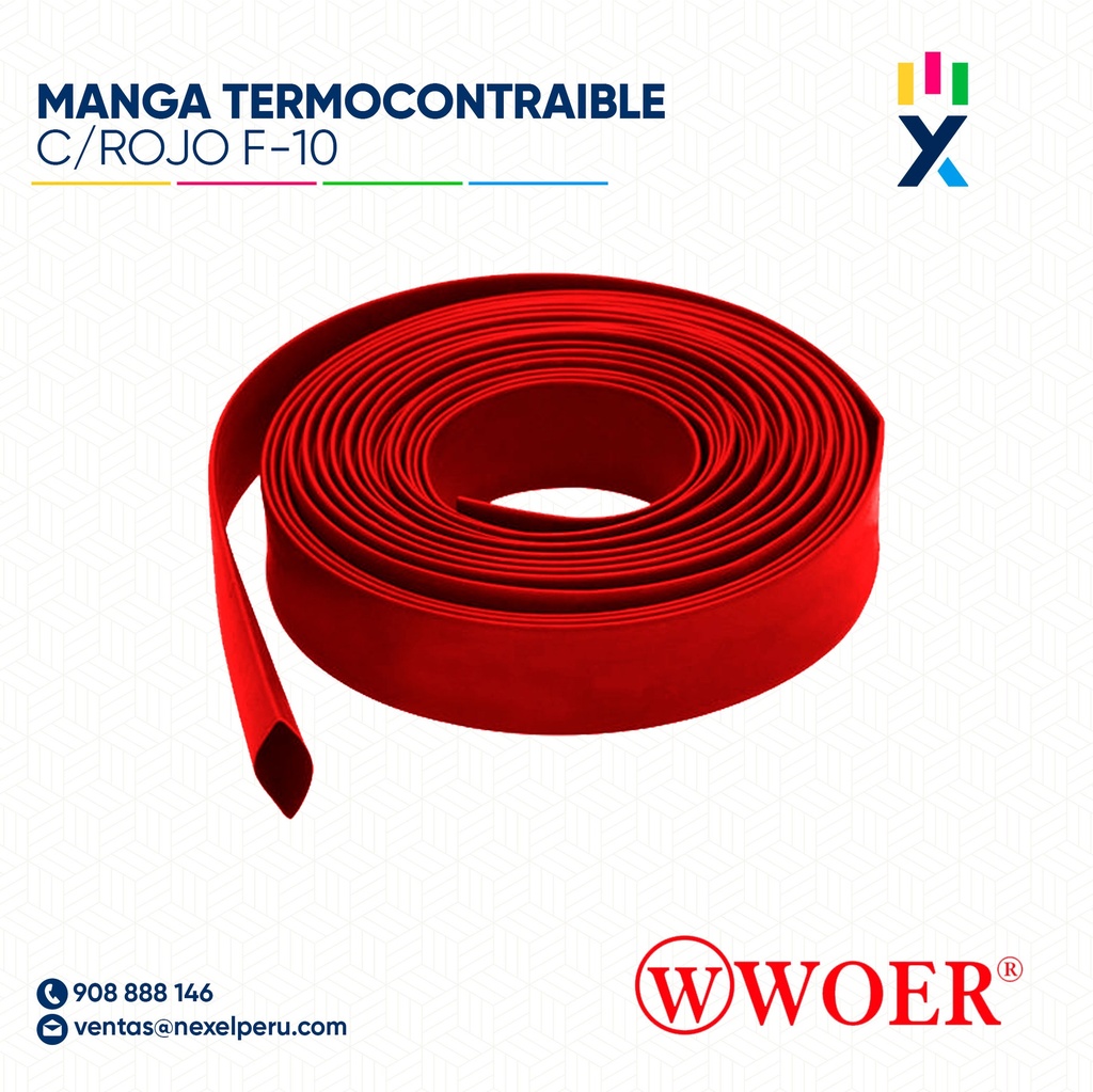 MANGA TERMOCONTRAIBLE C/ROJO F-10 WOER