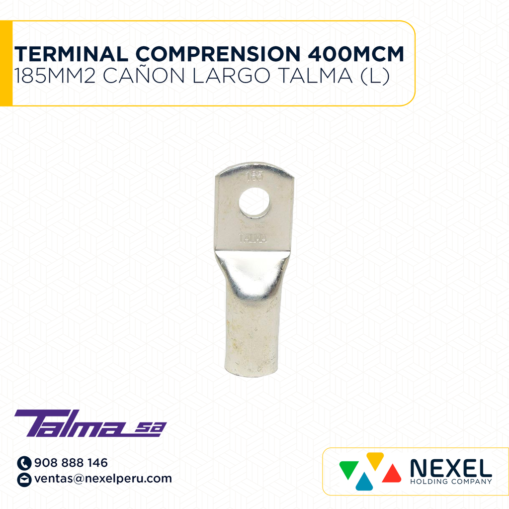 TERMINAL COMPRENSION 400MCM 185MM2 CAÑON LARGO TALMA (L)