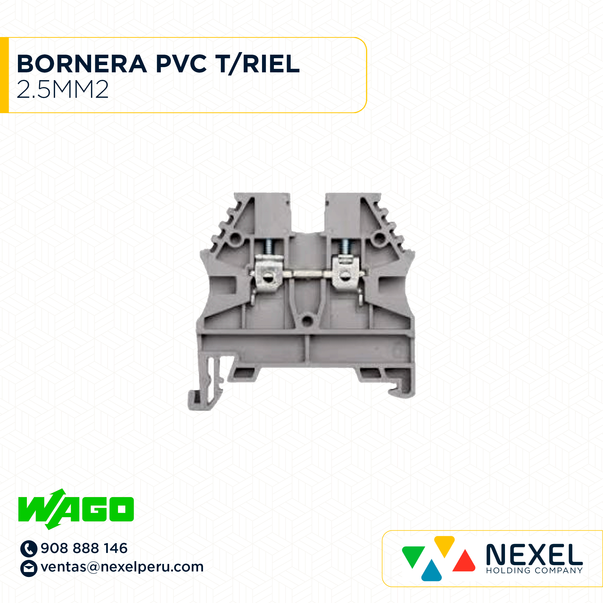 BORNERA PVC T/RIEL 2.5MM2 WAGO
