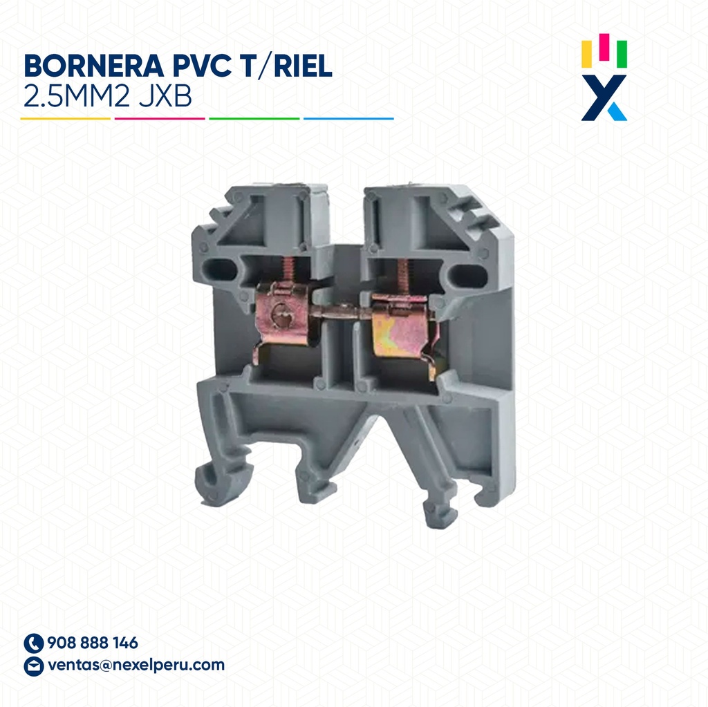 BORNERA PVC T/RIEL 2.5MM2 JXB