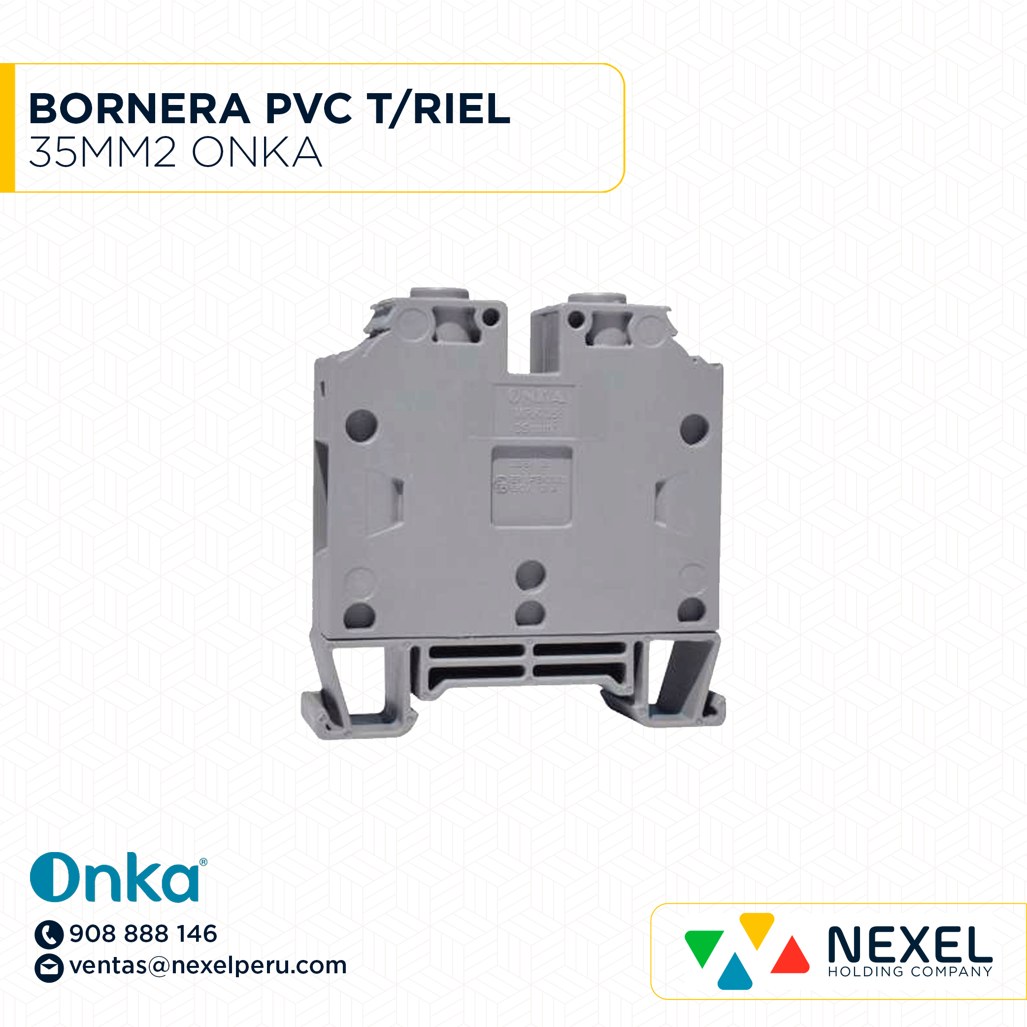 BORNERA PVC T/RIEL 35MM2 ONKA