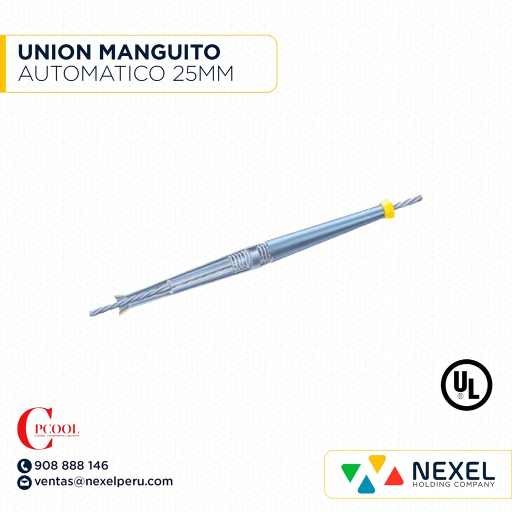 UNION MANGUITO AUTOMATICO 25MM PCOOL
