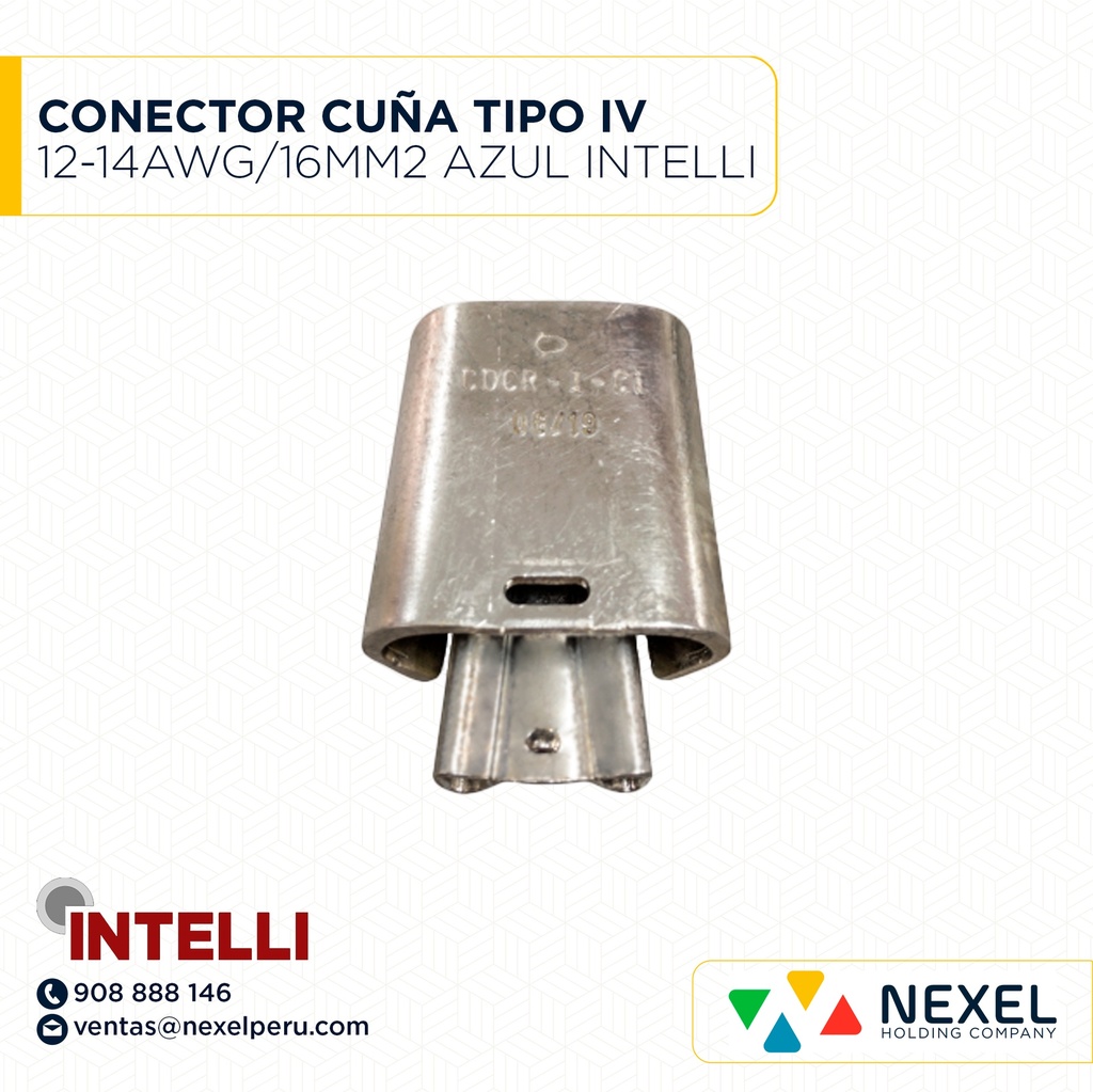 CONECTOR CUÑA TIPO IV 12-14AWG/16MM2 AZUL INTELLI
