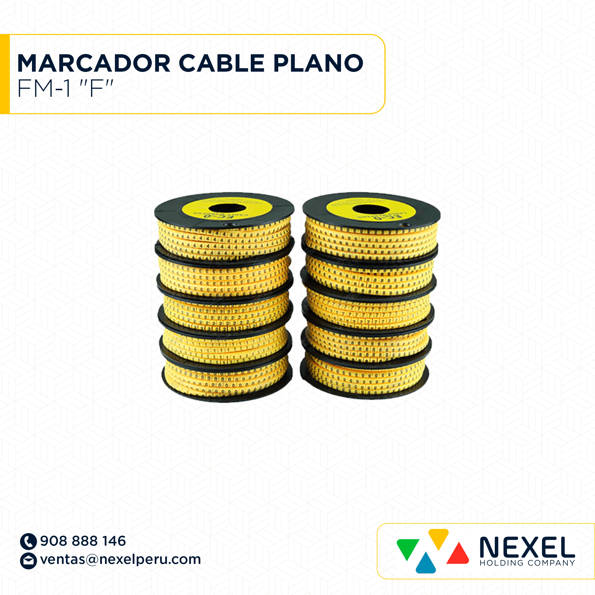 MARCADOR DE CABLE PLANO FM-1 "F" STANDARD