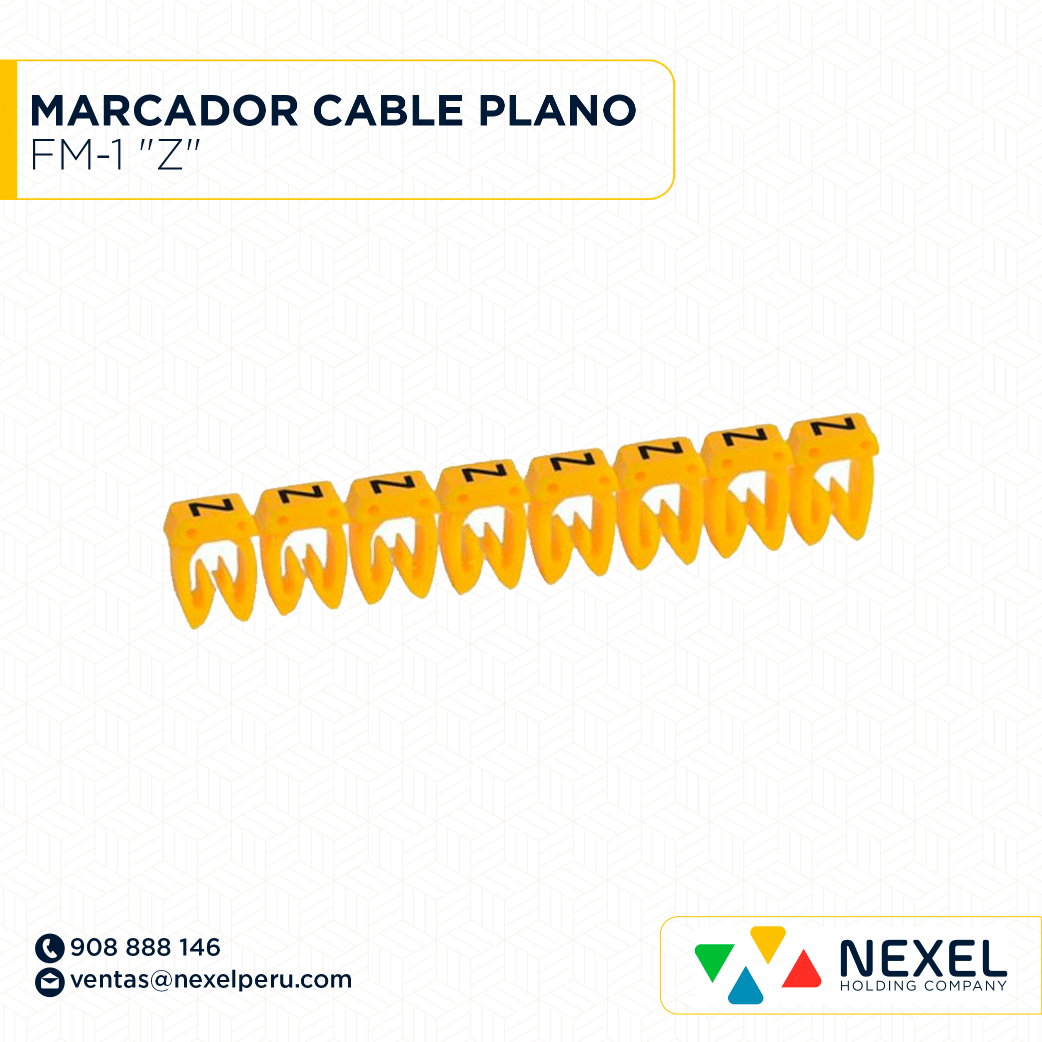 MARCADOR DE CABLE PLANO FM-1 "Z" STANDARD
