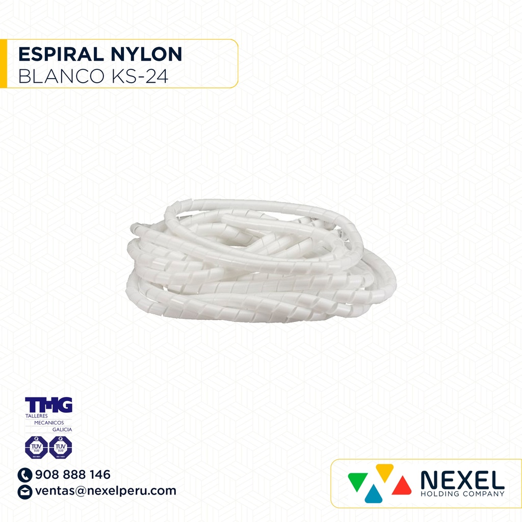 ESPIRAL NYLON KS-24 BLANCO TMG