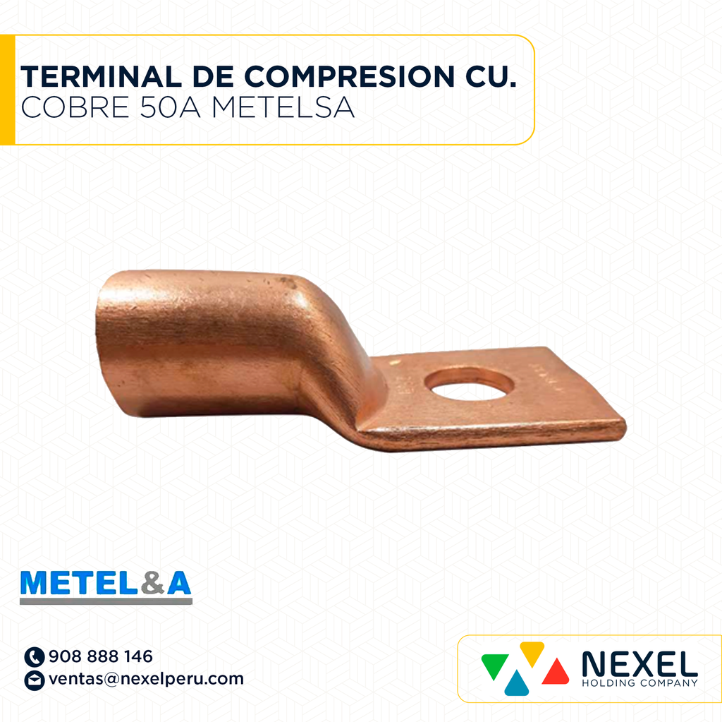 TERMINAL DE COMPRESION CU. COBRE 50A METELSA