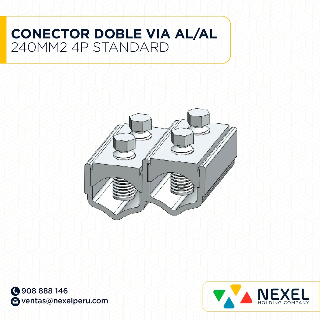 CONECTOR DOBLE VIA AL/AL 240MM2 4P STANDARD