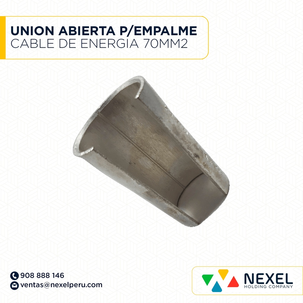 UNION ABIERTA P/EMPALME CABLE DE ENERGIA 70MM2 COBRE STANDARD