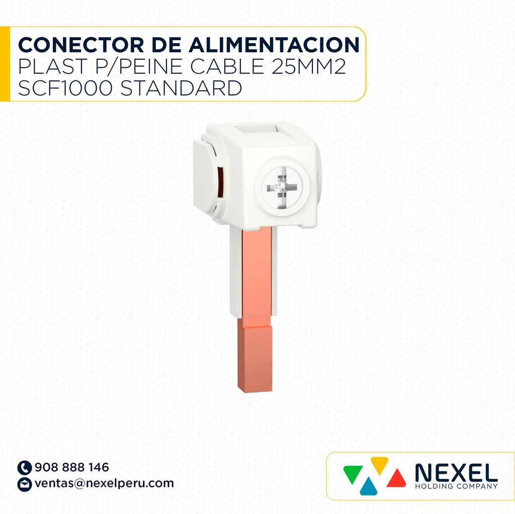 CONECTOR DE ALIMENTACION PLAST P/PEINE CABLE 25MM2 SCF1000 STANDARD