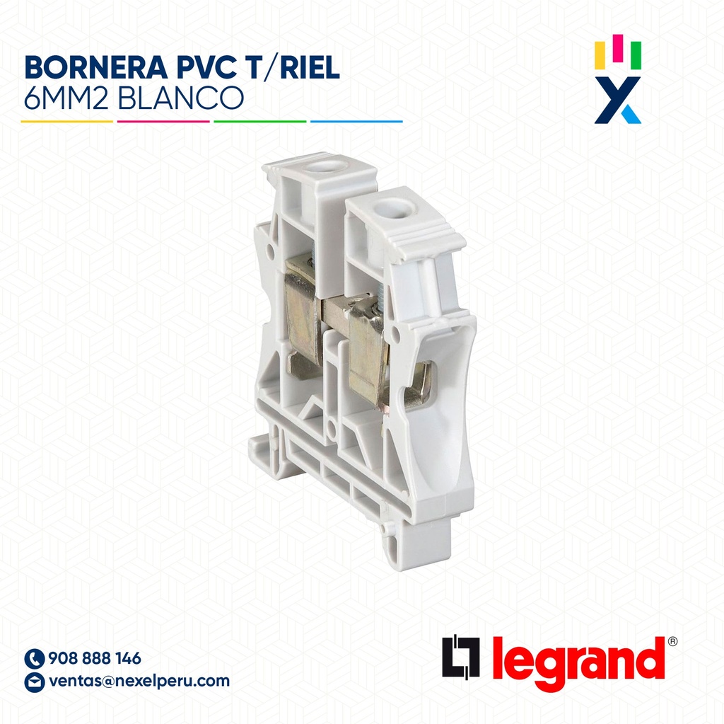BORNERA PVC T/RIEL 6MM2 LEGRAND