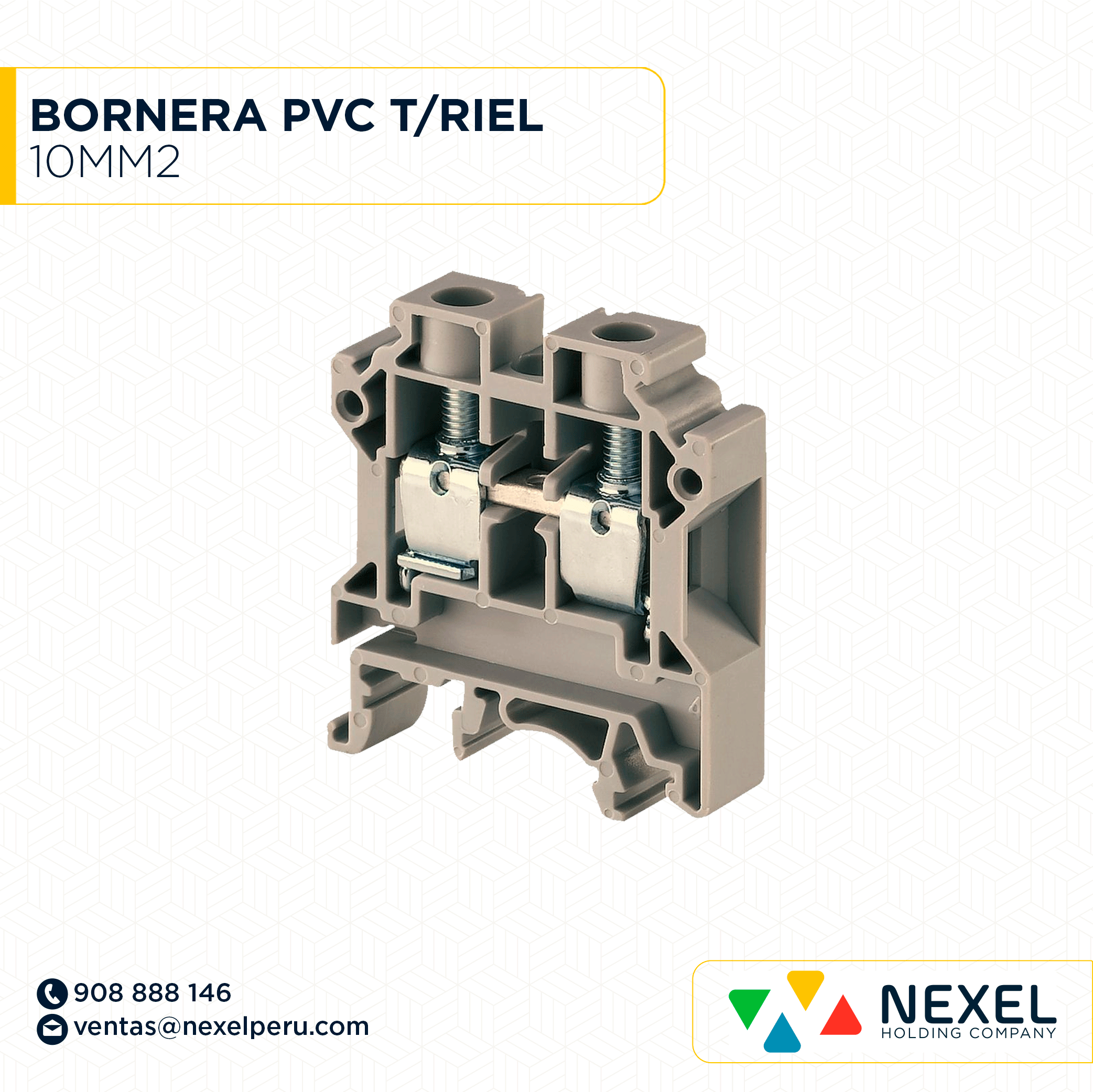 BORNERA PVC T/RIEL 10MM2 STANDARD