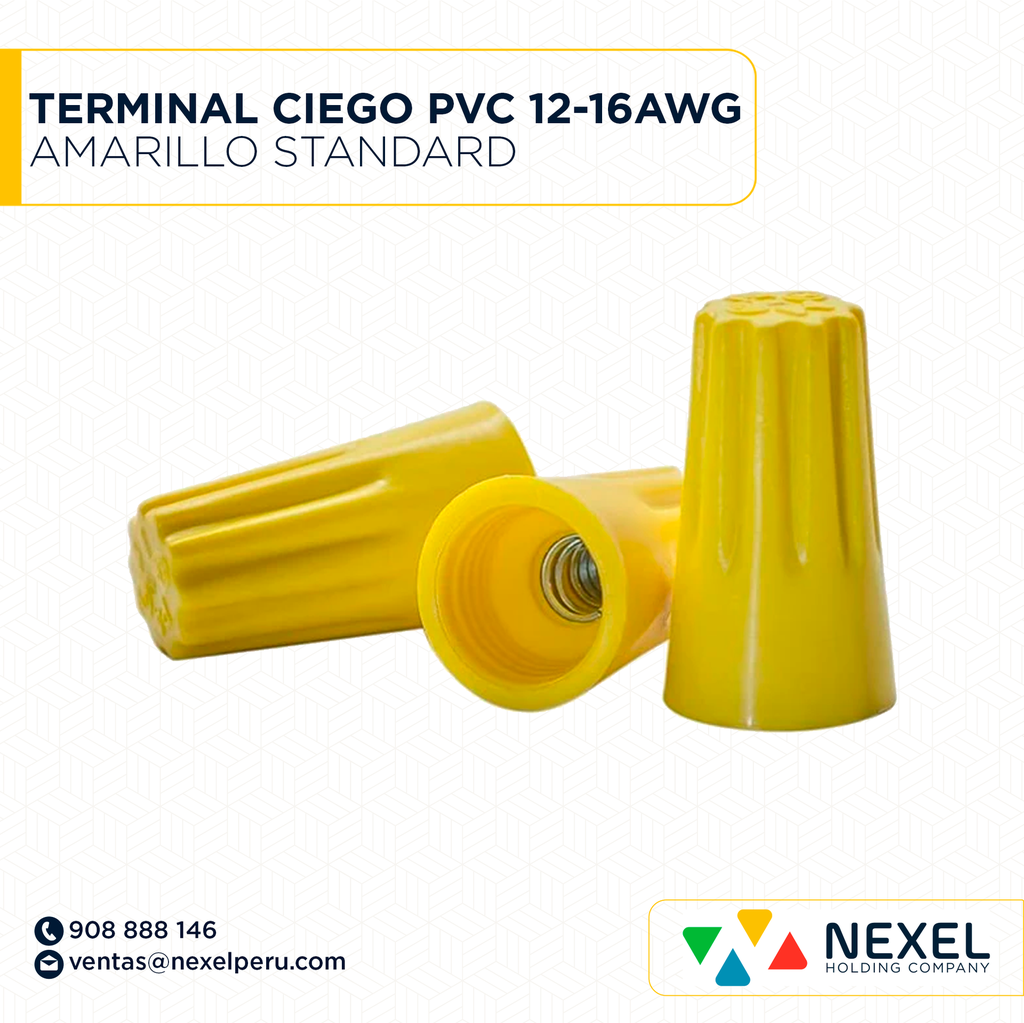 TERMINAL CIEGO PVC 12-16AWG AMARILLO STANDARD