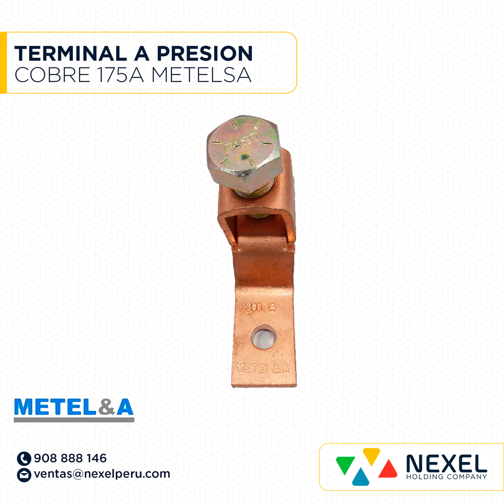 TERMINAL A PRESION COBRE 175A METELSA