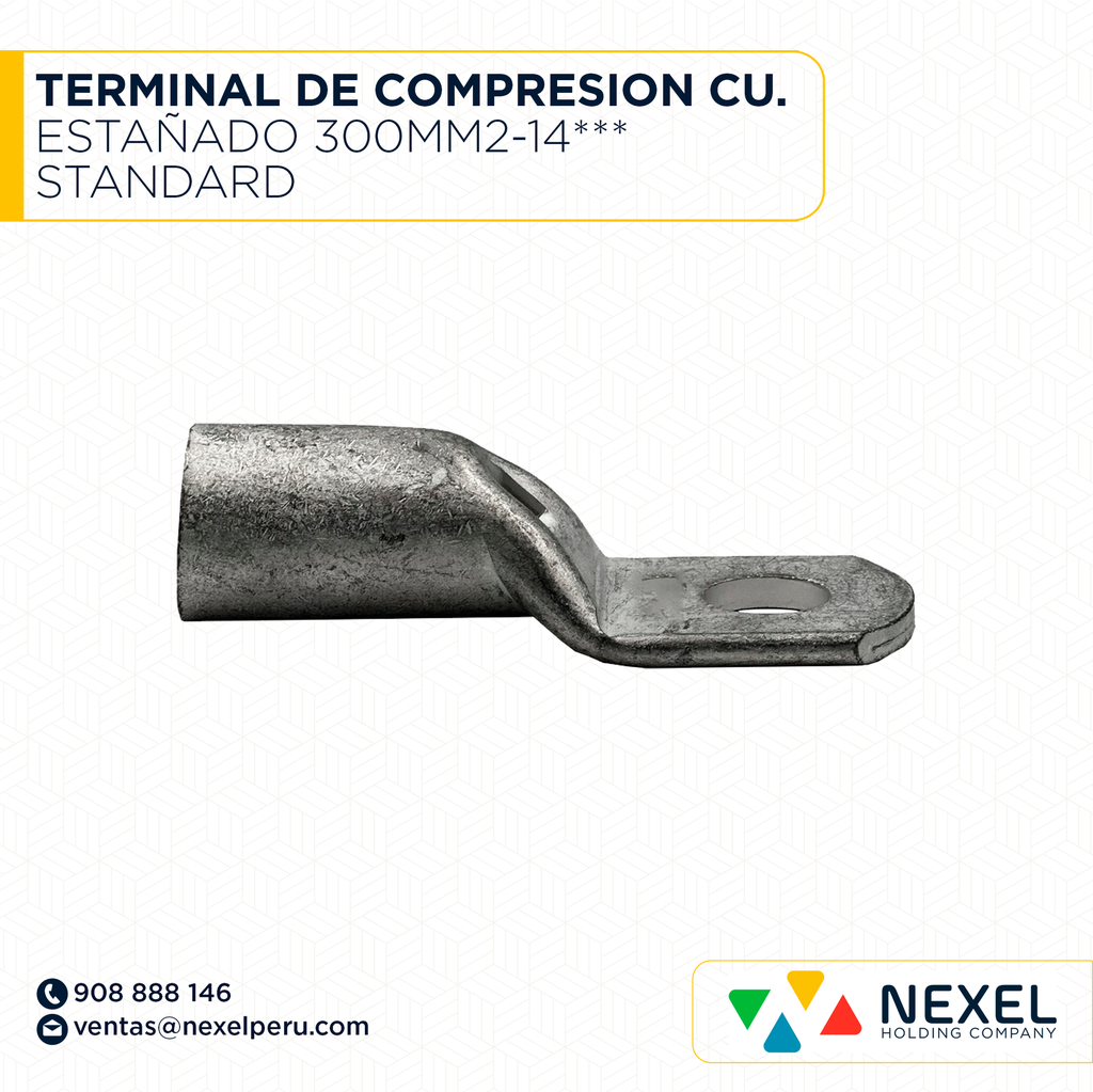 TERMINAL DE COMPRESION CU. ESTAÑADO 300MM2-14*** STANDARD