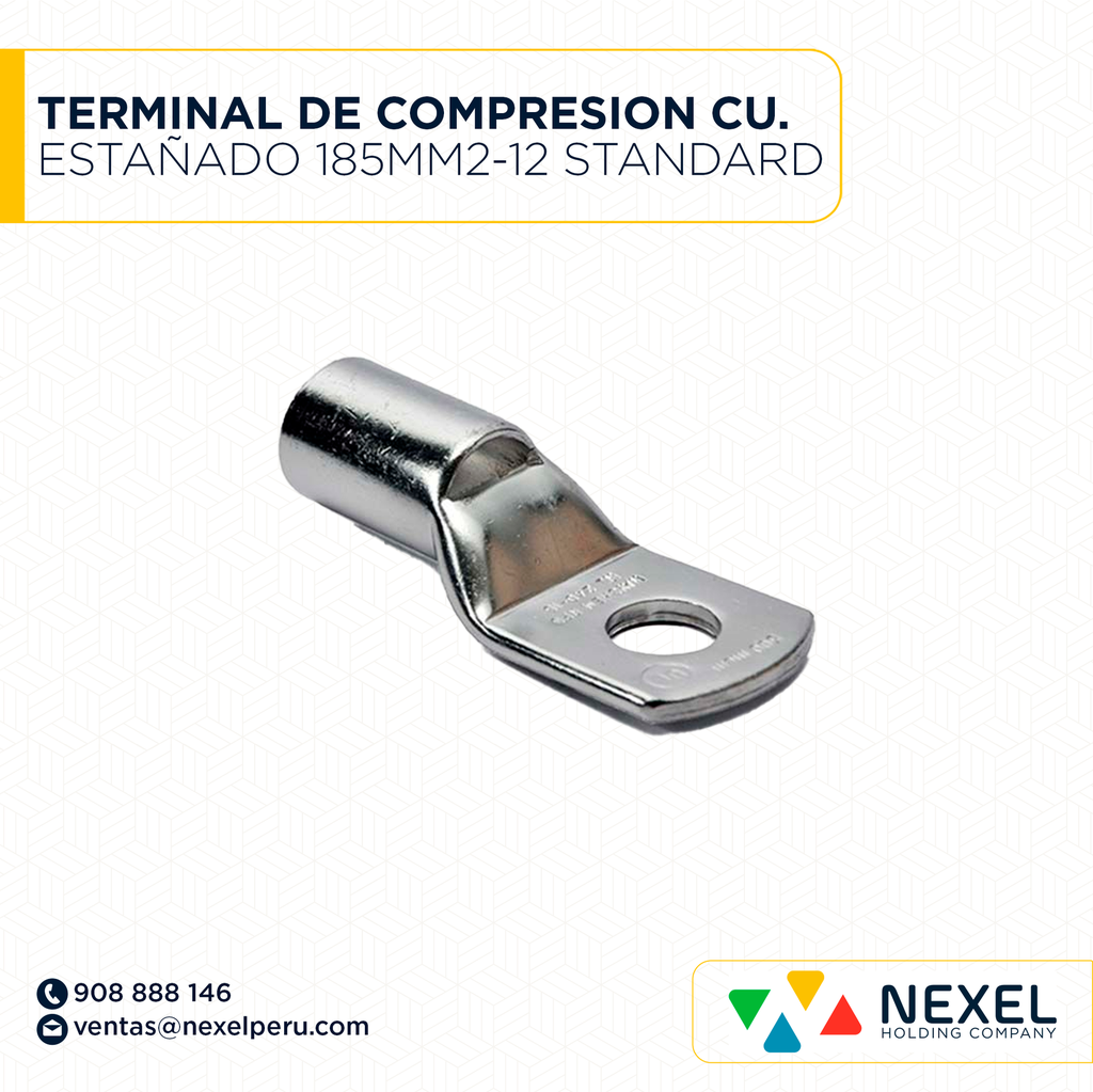 TERMINAL DE COMPRESION CU. ESTAÑADO 185MM2-12 STANDARD