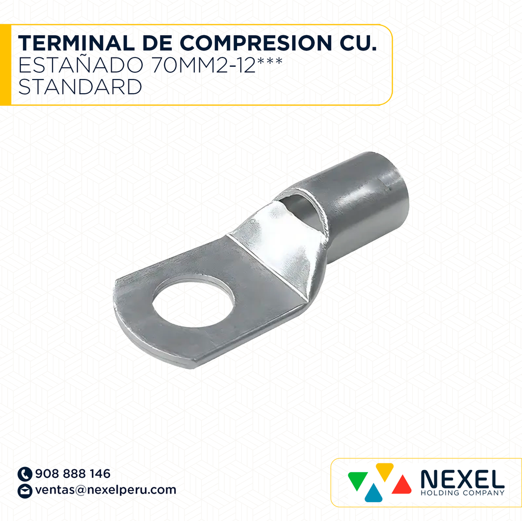 TERMINAL DE COMPRESION CU. ESTAÑADO 70MM2-12*** STANDARD