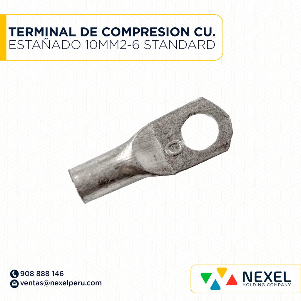 TERMINAL DE COMPRESION CU. ESTAÑADO 10MM2-6 STANDARD