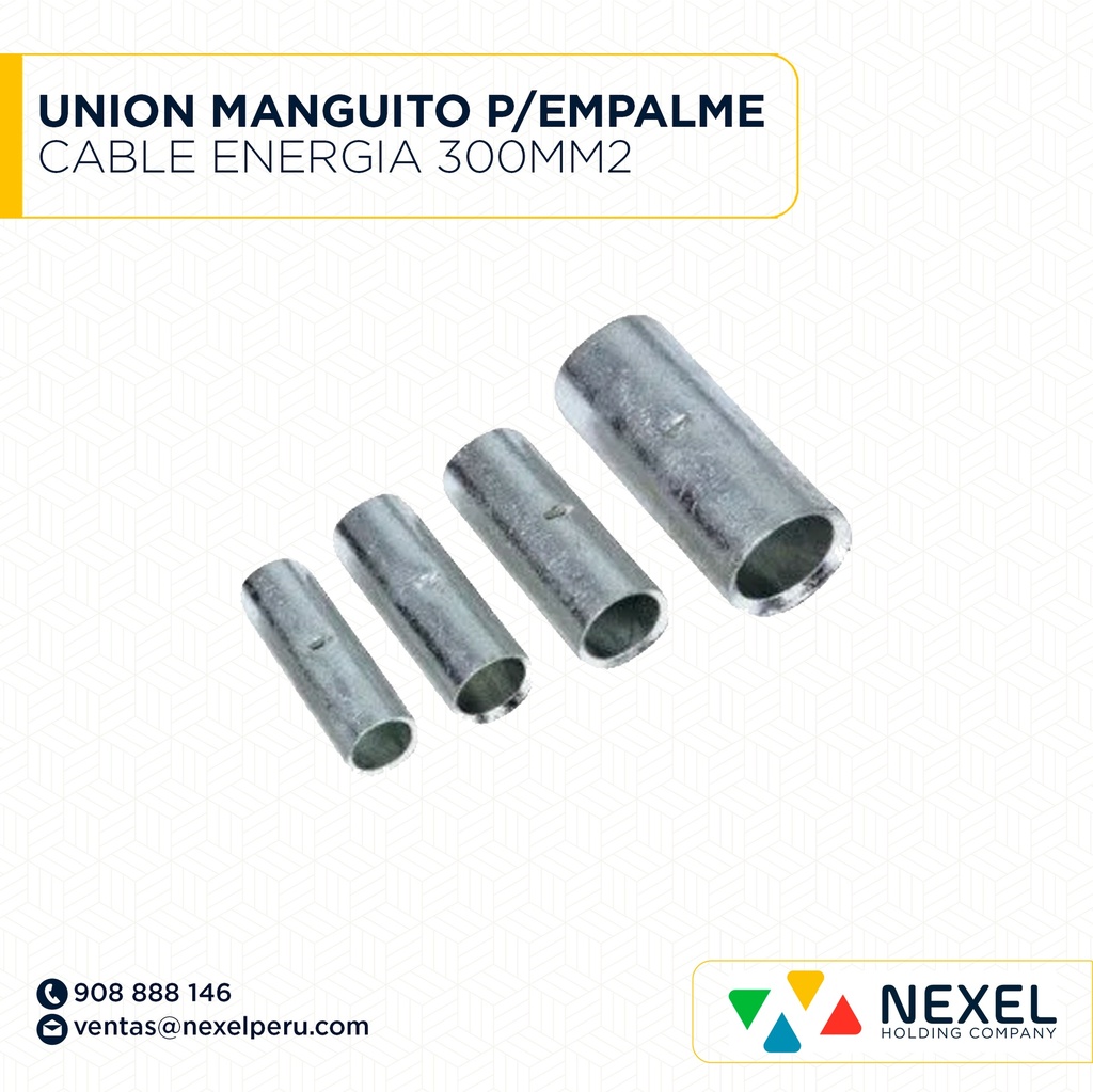 UNION MANGUITO P/EMPALME CABLE DE ENERGIA 300MM2 STANDARD