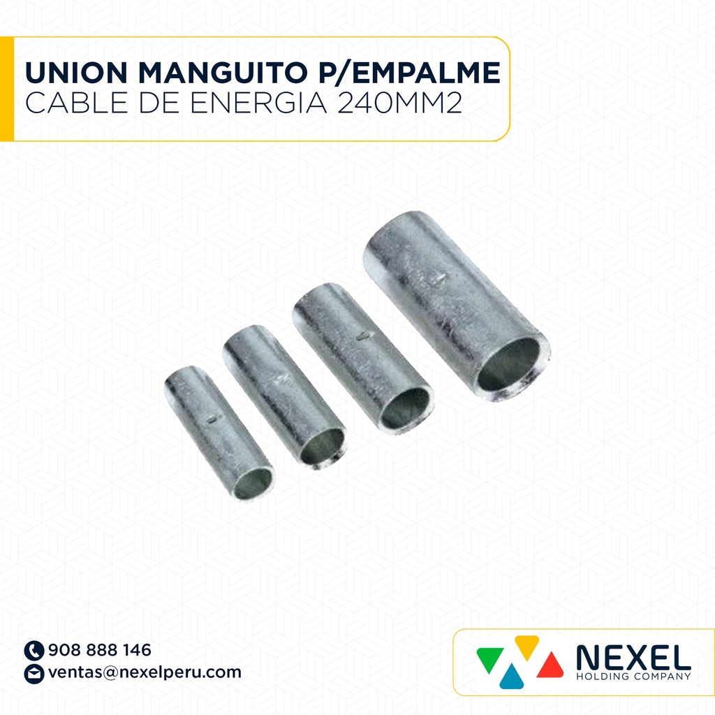 UNION MANGUITO P/EMPALME CABLE DE ENERGIA 240MM2 STANDARD