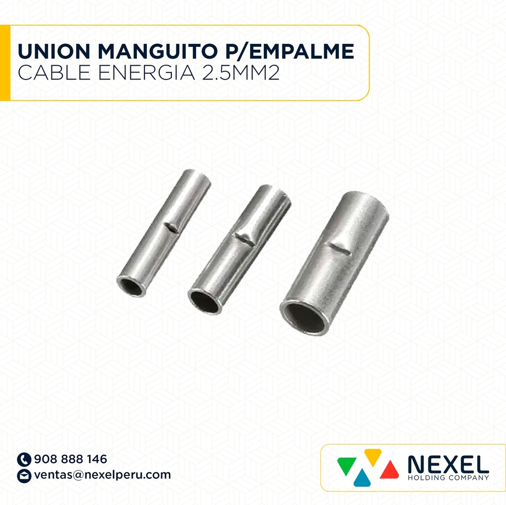 UNION MANGUITO P/EMPALME CABLE DE ENERGIA 2.5MM2 STANDARD