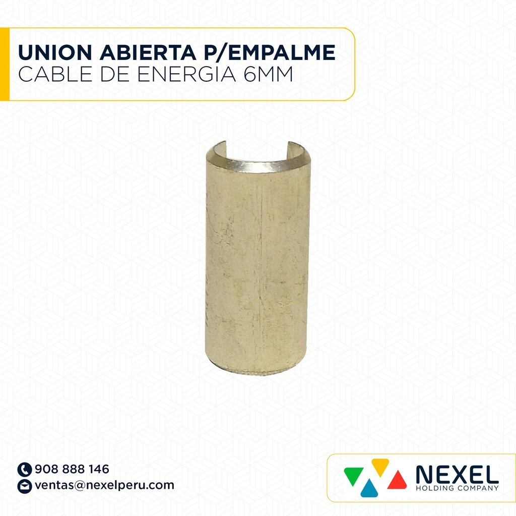 UNION ABIERTA P/EMPALME CABLE DE ENERGIA 6MM STANDARD