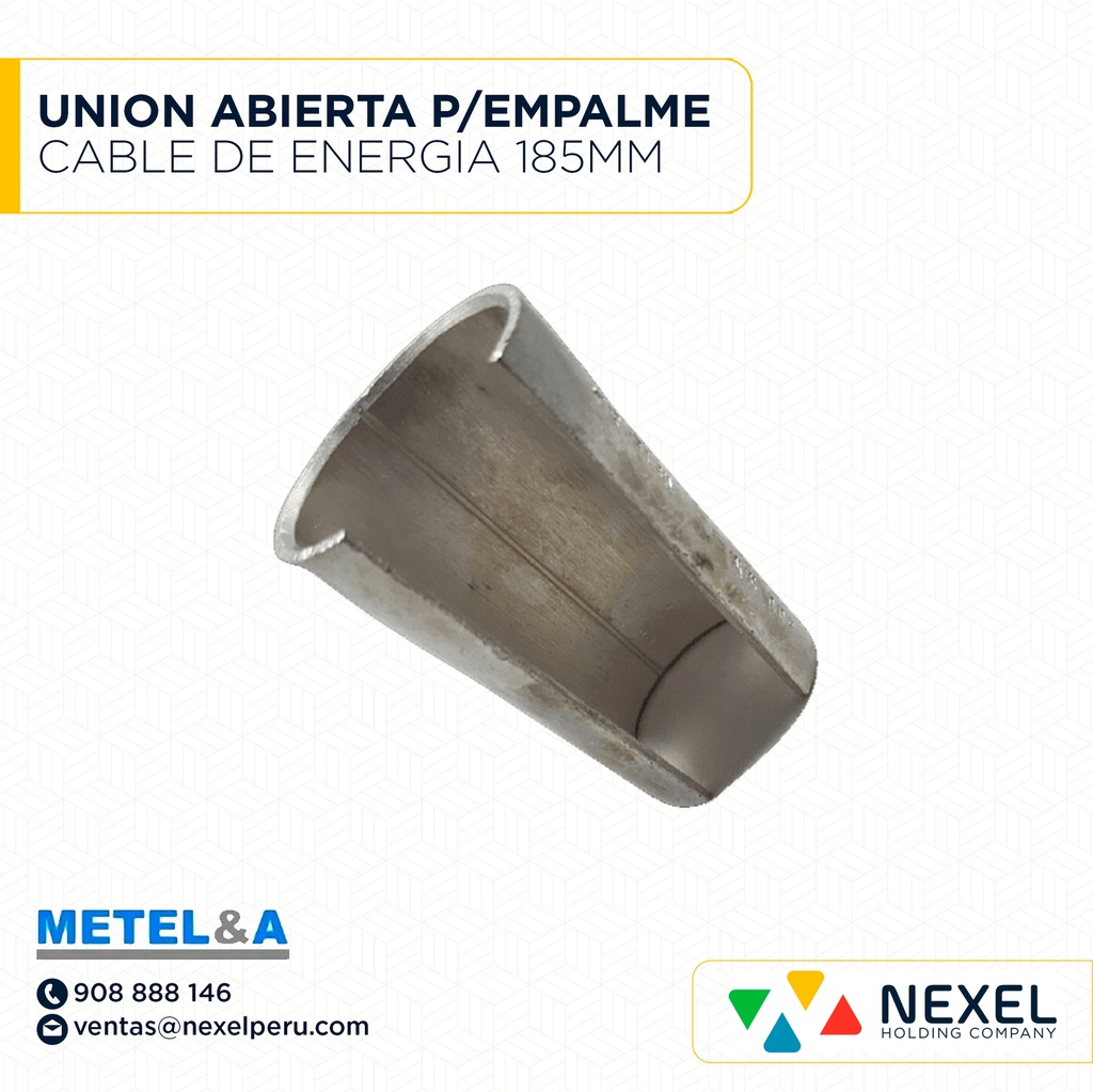UNION ABIERTA P/EMPALME CABLE DE ENERGIA 185MM METELSA