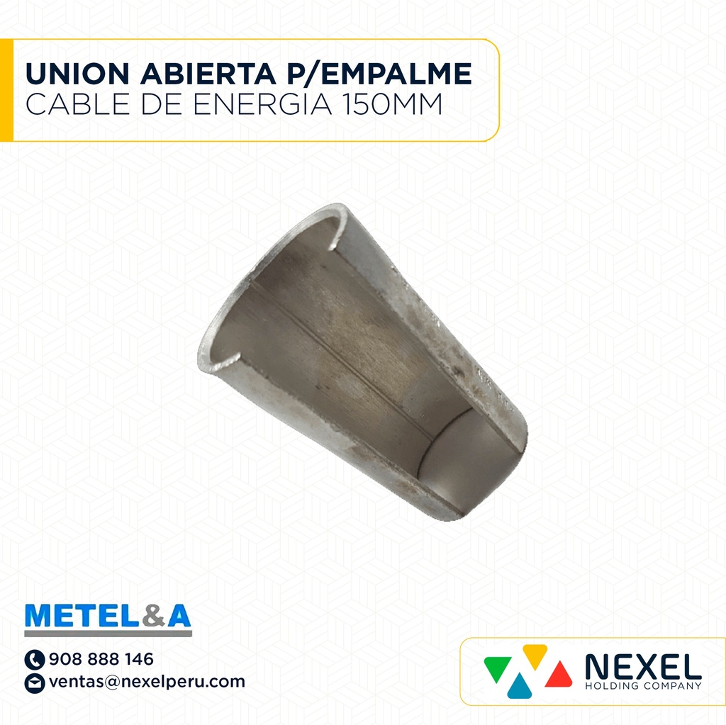 UNION ABIERTA P/EMPALME CABLE DE ENERGIA 150MM METELSA