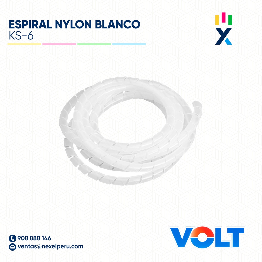 ESPIRAL NYLON KS-6 BLANCO VOLT