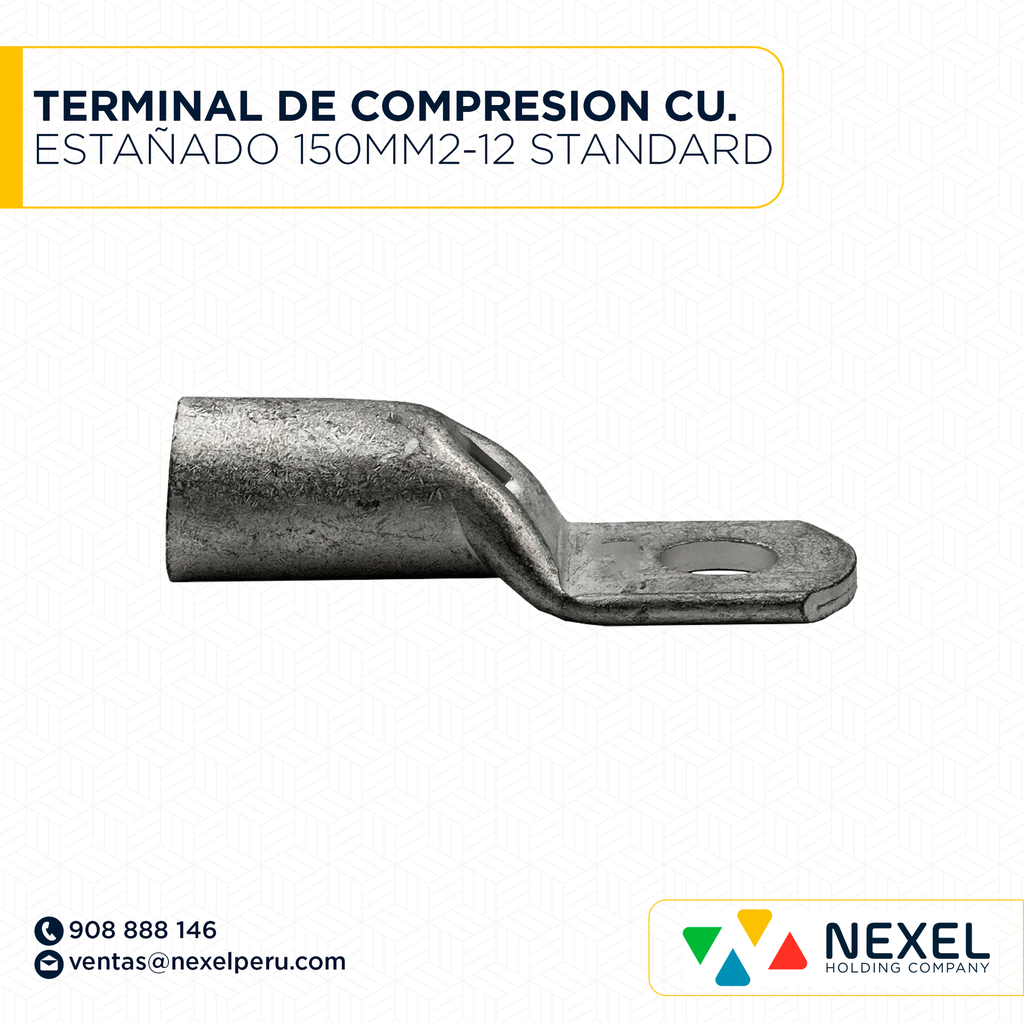 TERMINAL DE COMPRESION CU. ESTAÑADO 150MM2-12 STANDARD