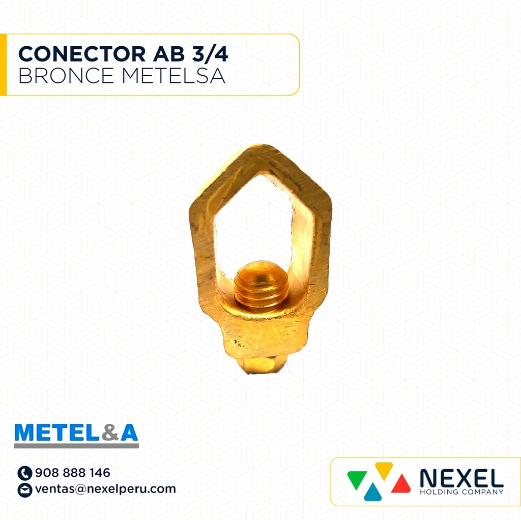 CONECTOR AB 3/4 BRONCE METELSA
