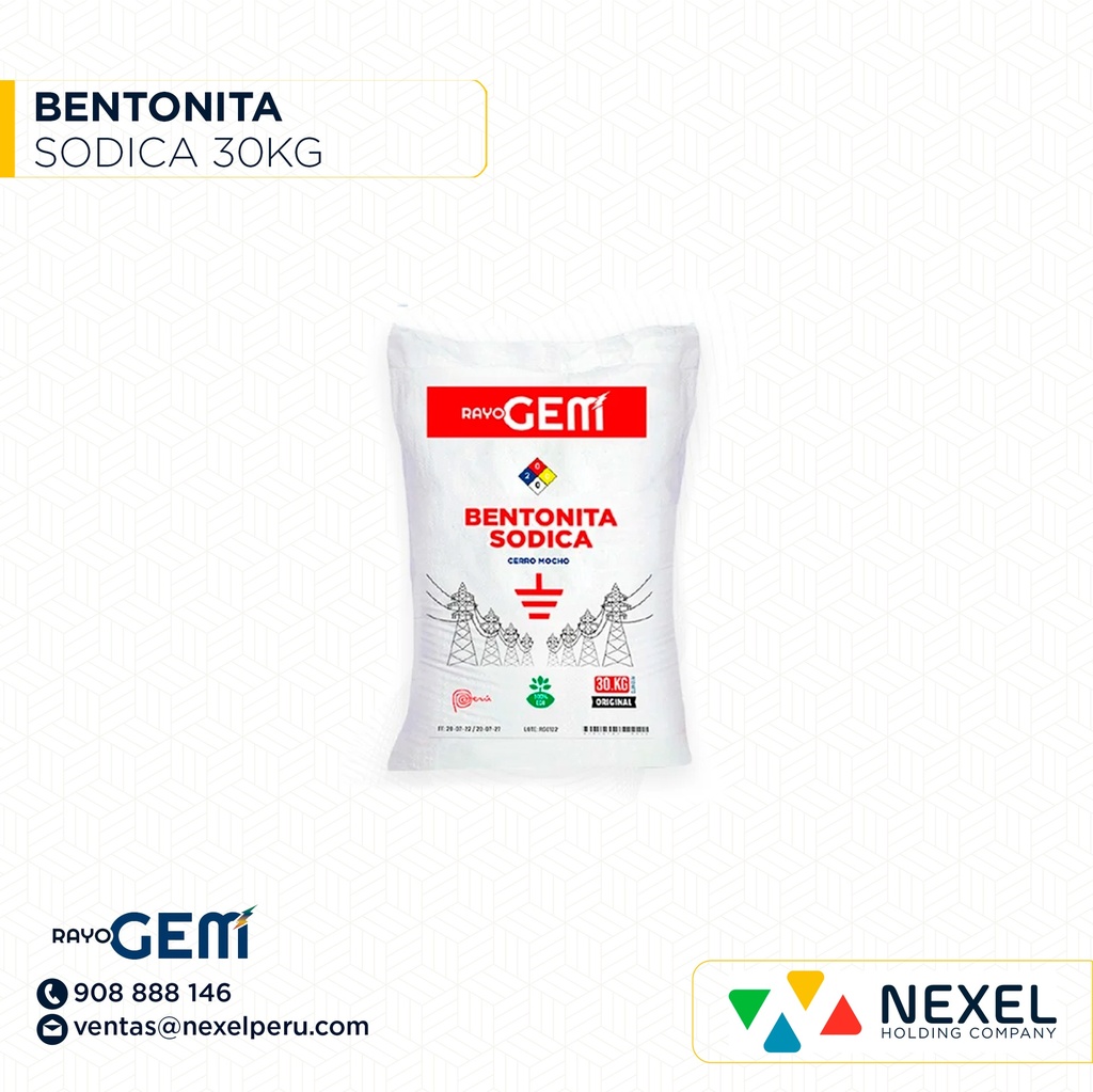 BENTONITA SÓDICA 30KG RAYOGEM