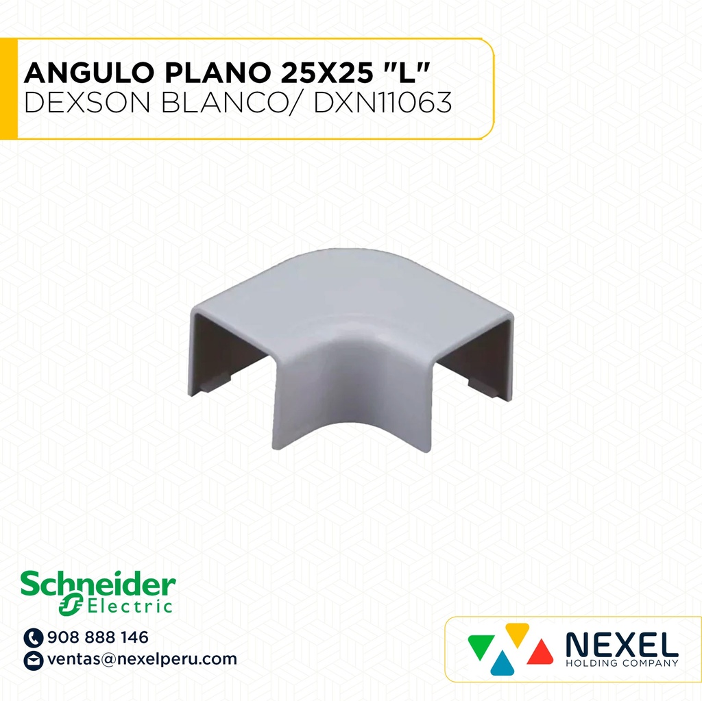 ANGULO PLANO 25X25 "L" DEXSON BLANCO/ DXN11063 SCHNEIDER