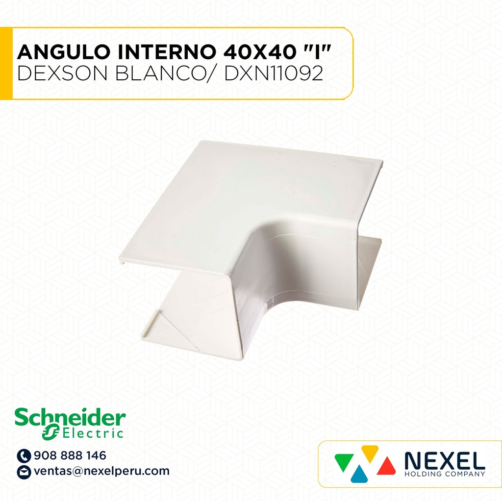 ANGULO INTERNO 40X40 "I" DEXSON BLANCO/ DXN11092 SCHNEIDER