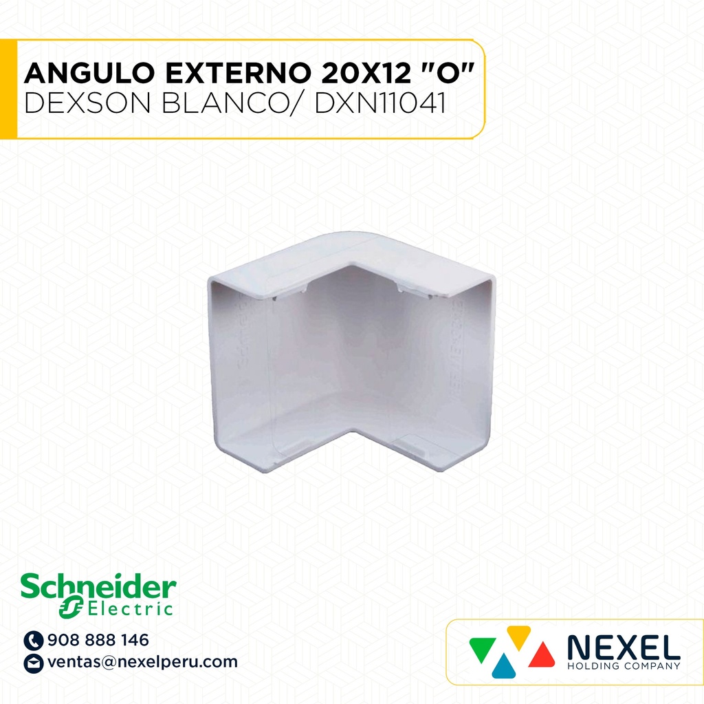ANGULO EXTERNO 20X12 "O" DEXSON BLANCO/ DXN11041 SCHNEIDER