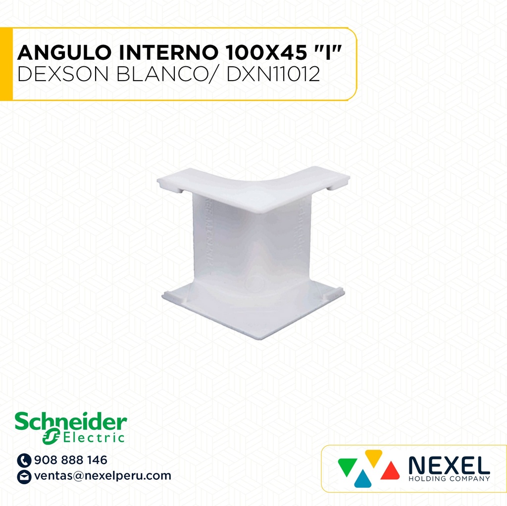 OUT- ANGULO INTERNO 100X45 "I" DEXSON BLANCO/ DXN11012 SCHNEIDER