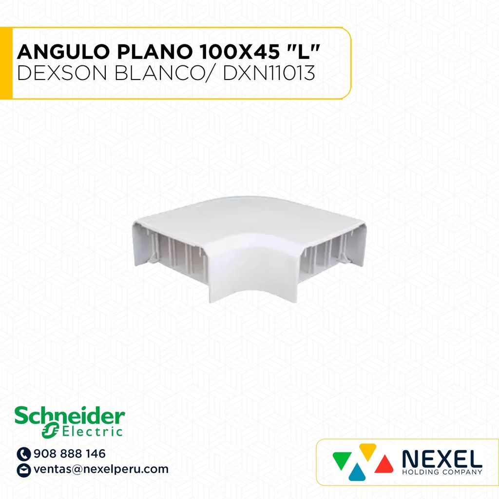 ANGULO PLANO 100X45 "L" DEXSON BLANCO/ DXN11013 SCHNEIDER